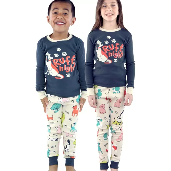 Lazy One Warm LongSleeve PJ Sets for Girls and Boys Funny Animal Kids Pajama Sets Cozy ComfyRuff Night Pajama Sets