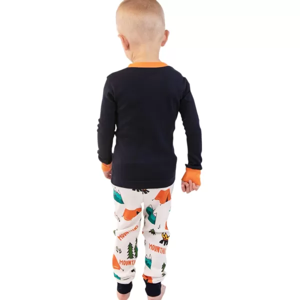 Lazy One Warm LongSleeve PJ Sets for Girls and Boys Funny Animal Kids Pajama Sets Cozy ComfySleep in the Mtn Pajama Sets
