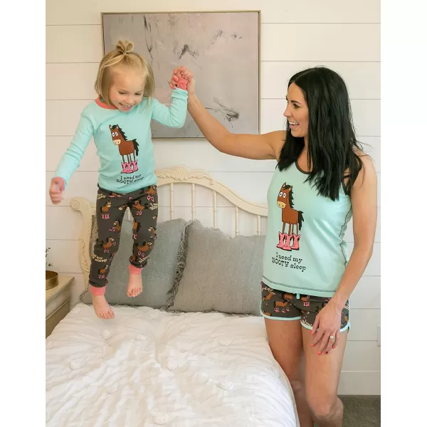 Lazy One Warm LongSleeve PJ Sets for Girls and Boys Funny Kids Pajama Sets Cozy ComfyBooty Sleep Blue Pajama Sets