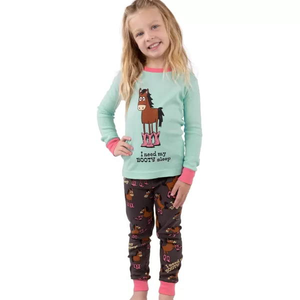 Lazy One Warm LongSleeve PJ Sets for Girls and Boys Funny Kids Pajama Sets Cozy ComfyBooty Sleep Blue Pajama Sets