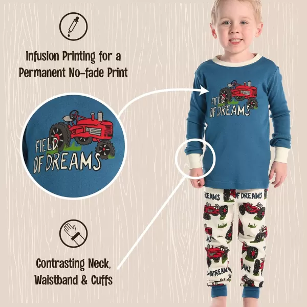Lazy One Warm LongSleeve PJ Sets for Girls and Boys Funny Kids Pajama Sets Cozy ComfyHome Grown Pajama Sets
