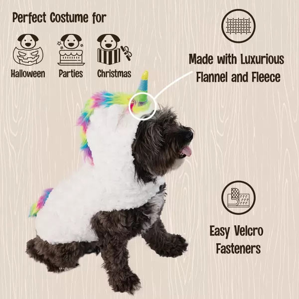 LazyOne Unicorn Dog Costume Dog Halloween Costumes Warm Fleece EasytoFasten Costumes for DogsUnicorn