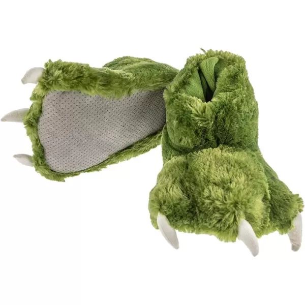 Lazy One Animal Paw Slippers for Kids and Adults Fun Costume for Kids Cozy Furry SlippersGreen
