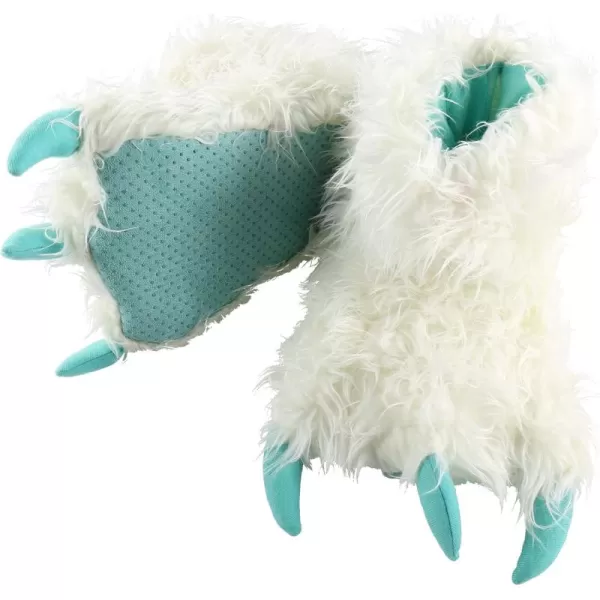 Lazy One Animal Paw Slippers for Kids and Adults Fun Costume for Kids Cozy Furry SlippersWhite