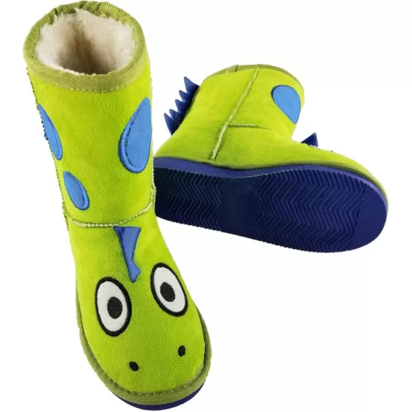 Lazy One Animal Slipper Boots for Kids Cozy Childrens SlippersDino Toasty Toez Toasty Toez