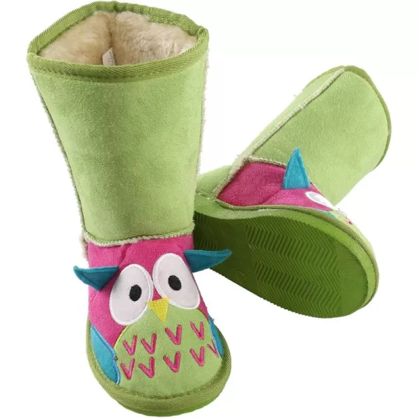 Lazy One Animal Slipper Boots for Kids Cozy Childrens SlippersOwl Boot Toasty Toez