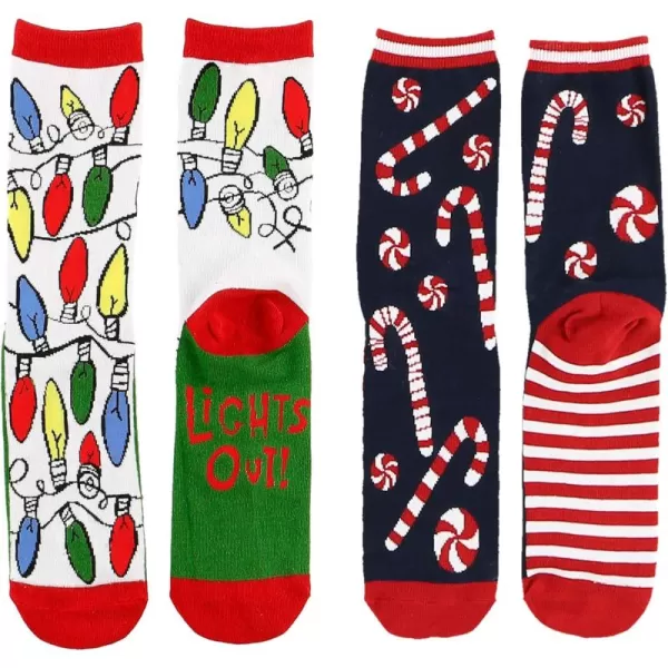 Lazy One CrewLength Funny Socks for Women and Men Crazy Crew Socks with Designs Novelty Socks in Adult Sizes Pack of 2Christmas Sock Pack