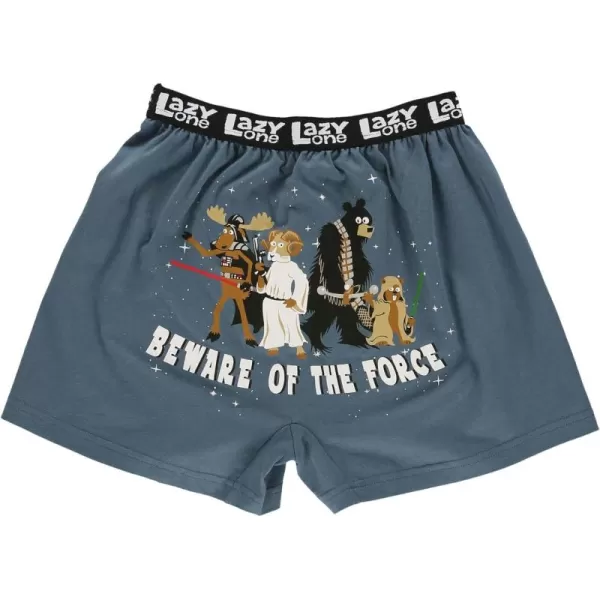 Lazy One Funny Animal Boxers Novelty Boxer Shorts Hunorous Kids Underwear Gag Gifts for BoysBeware the Force Dark Blue Kids Boxers