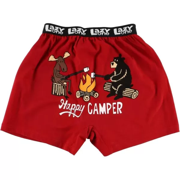 Lazy One Funny Animal Boxers Novelty Boxer Shorts Hunorous Kids Underwear Gag Gifts for BoysHappy Camper Kids Boxer