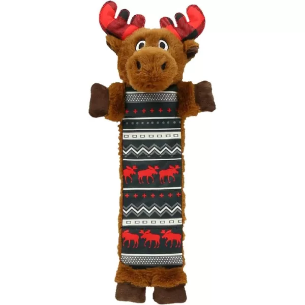 Lazy One Moose Squeaky Dog Toy Soft Crinkle Toy for Dogs HeavyDuty Construction for Heavy ChewersMoose Dog Toy