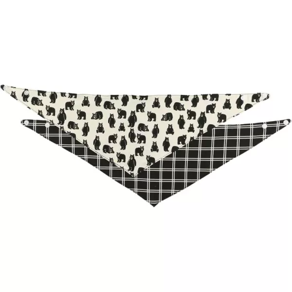Lazy One Reversible Dog Bandana Cute Accessories for Pets Stripes MediumLarge LabsFamily Bear Dog Bandana