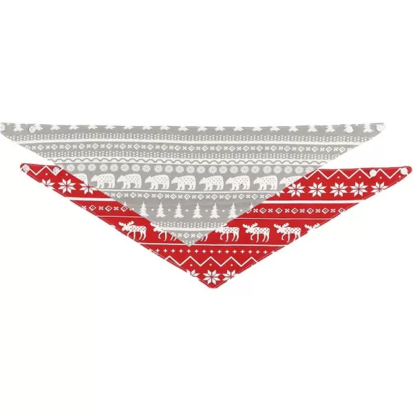 Lazy One Reversible Dog Bandana Cute Accessories for Pets Stripes MediumLarge LabsNordic Dog