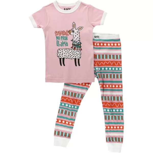 Lazy One ShortSleeve Pajamas Sets for Girls and Boys Kids Soft Animal PJs Lake PajamasLlama