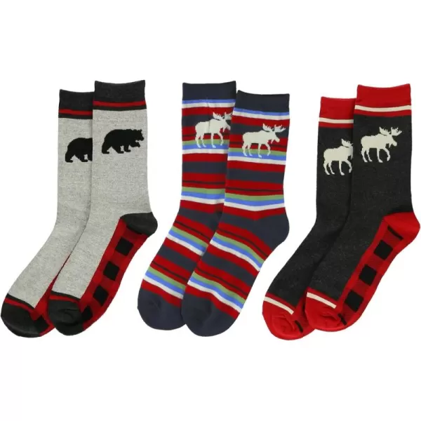 Lazy One Sock Bundle Animal Designs Womens Sizes 5595 Mens Sizes 4575Bear  Moose Sock Pack
