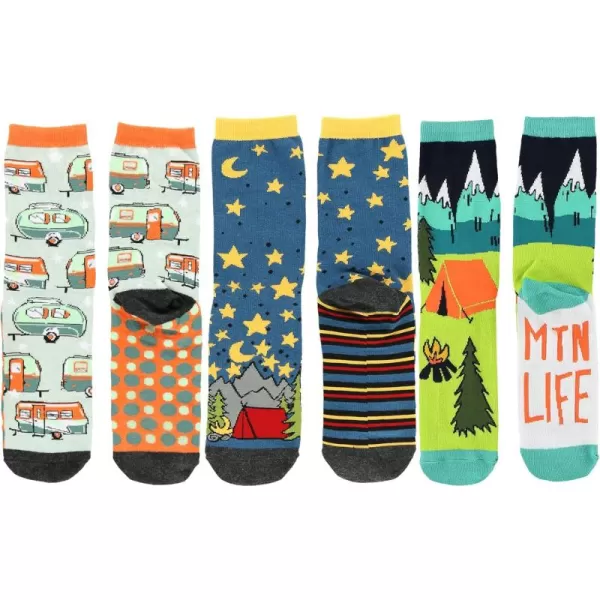 Lazy One Sock Bundle Animal Designs Womens Sizes 5595 Mens Sizes 4575Camping Sock Pack