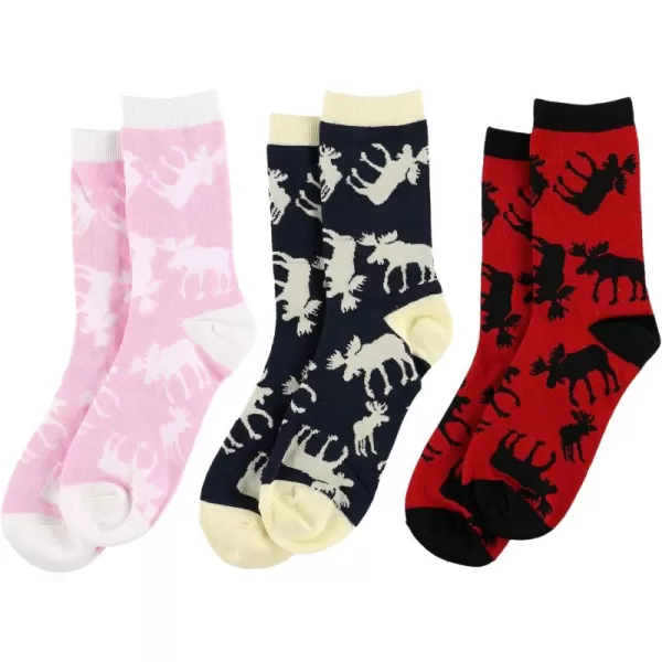 Lazy One Sock Bundle Animal Designs Womens Sizes 5595 Mens Sizes 4575Classic Moose Sock Pack