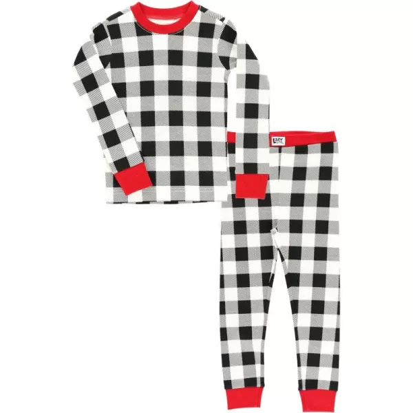 Black & White Plaid Pajama Sets