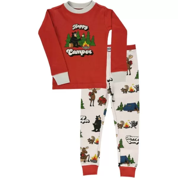 Happy Camper Red Pajama Sets