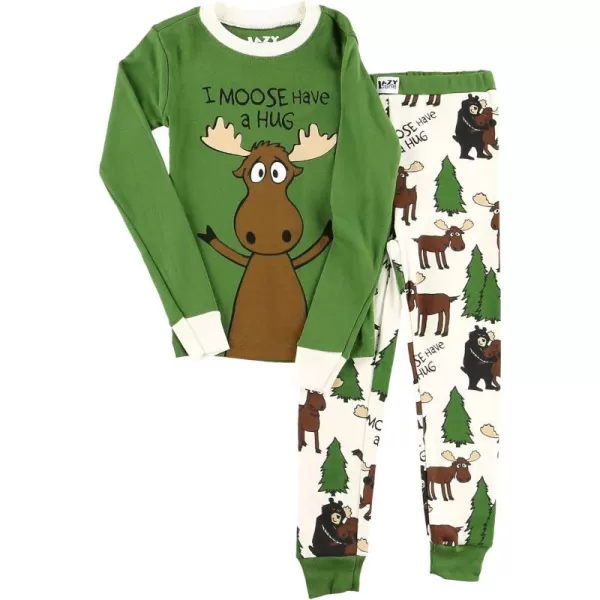 I Moose Have a Hug Green Pajama Sets
