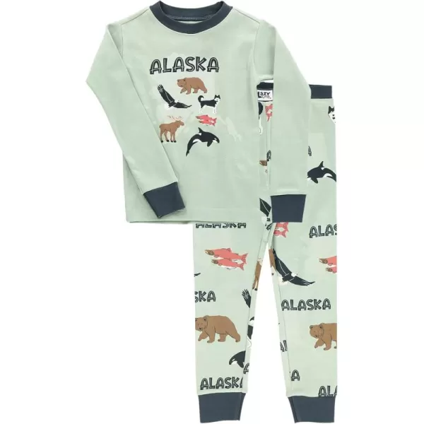 Lazy One Warm LongSleeve PJ Sets for Girls and Boys Funny Animal Kids Pajama Sets Cozy ComfyAlaska Pajama Sets