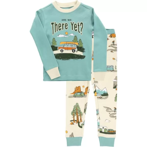 Lazy One Warm LongSleeve PJ Sets for Girls and Boys Funny Animal Kids Pajama Sets Cozy ComfyRoad Trip Pajama Sets