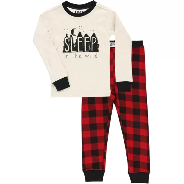 Lazy One Warm LongSleeve PJ Sets for Girls and Boys Funny Animal Kids Pajama Sets Cozy ComfySleep Wild