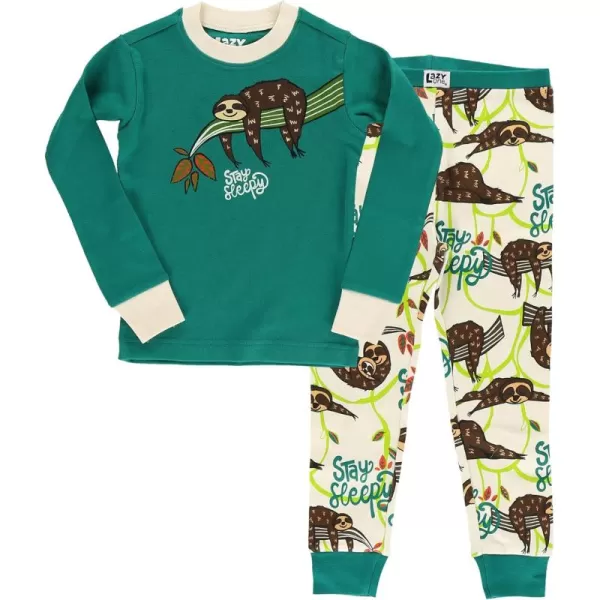 Lazy One Warm LongSleeve PJ Sets for Girls and Boys Funny Animal Kids Pajama Sets Cozy ComfyStay Sleepy Pajama Sets