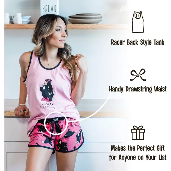 Lazy One Matching Pajamas for Women Cute Pajama Shorts and Tank Top Set Southwest Kokopelli Medium