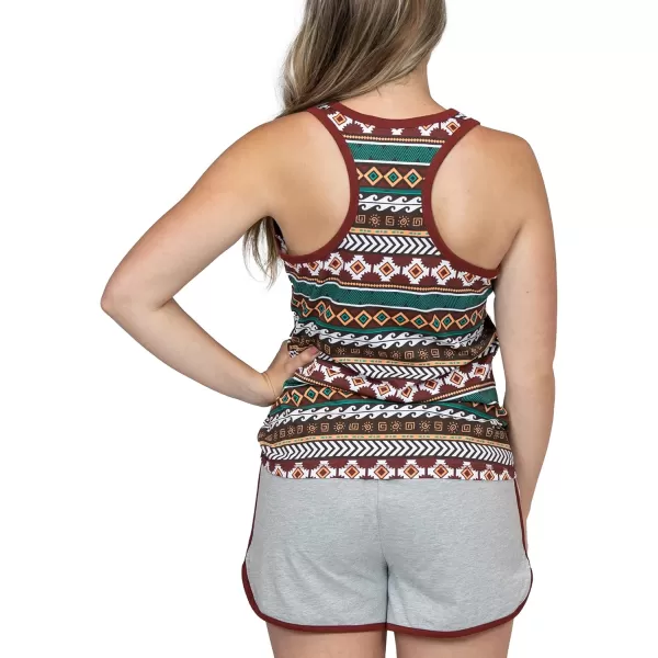 Lazy One Matching Pajamas for Women Cute Pajama Shorts and Tank Top Set Southwest Kokopelli Medium
