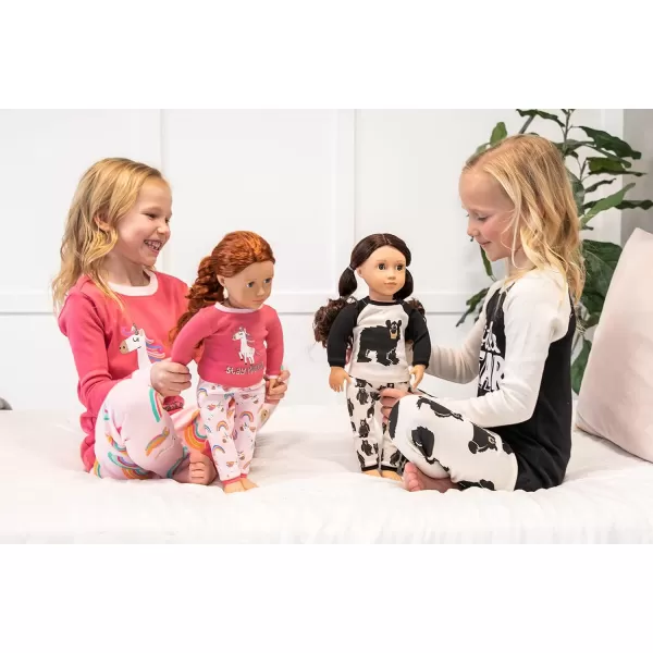 LazyOne Matching Sleep Wild Doll Pjs for Dolls and Kids American 18Inch Girl Doll Accessories Doll Clothes Matching Pajama Set for DollsLittle Bear Set