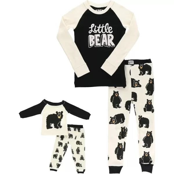 LazyOne Matching Sleep Wild Doll Pjs for Dolls and Kids American 18Inch Girl Doll Accessories Doll Clothes Matching Pajama Set for DollsLittle Bear Set
