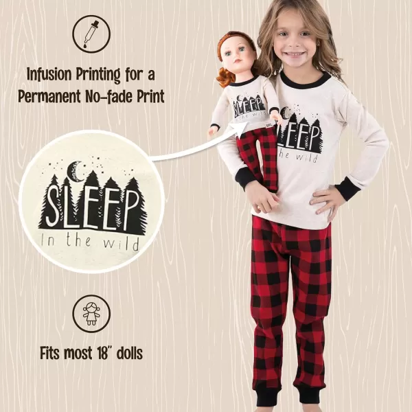 LazyOne Matching Sleep Wild Doll Pjs for Dolls and Kids American 18Inch Girl Doll Accessories Doll Clothes Matching Pajama Set for DollsSleep Wild Set