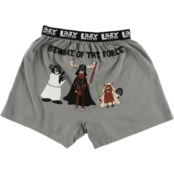 Lazy One Funny Animal Boxers Novelty Boxer Shorts Humorous Kids Underwear Gag Gifts for Boys Beware of The Force Medium