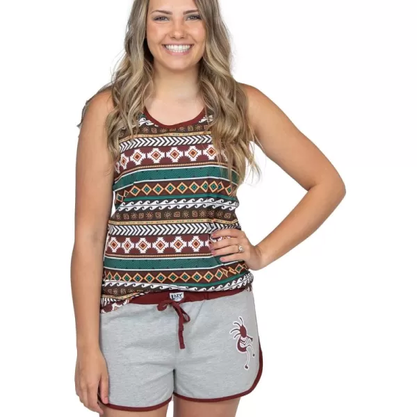 Lazy One Matching Pajamas for Women Cute Pajama Shorts and Tank Top Set Southwest Kokopelli Medium