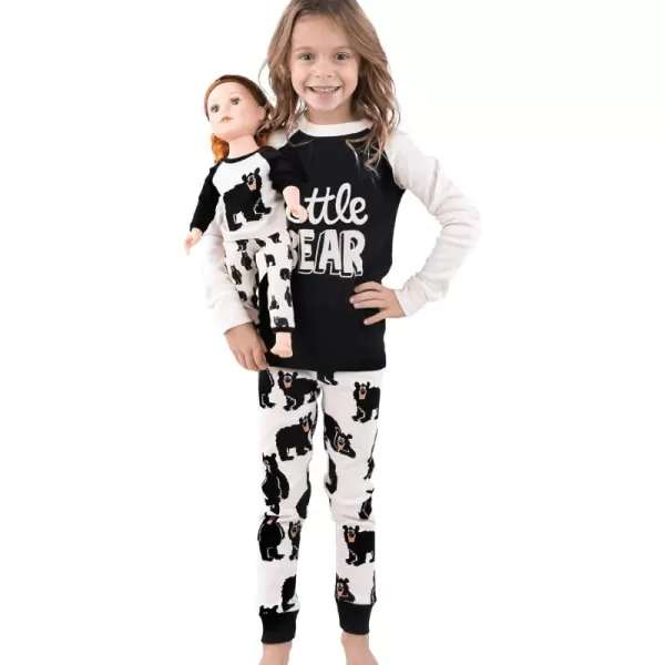 LazyOne Matching Sleep Wild Doll Pjs for Dolls and Kids American 18Inch Girl Doll Accessories Doll Clothes Matching Pajama Set for DollsLittle Bear Set