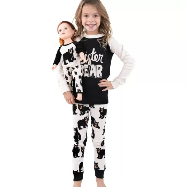LazyOne Matching Sleep Wild Doll Pjs for Dolls and Kids American 18Inch Girl Doll Accessories Doll Clothes Matching Pajama Set for DollsSister Bear Set