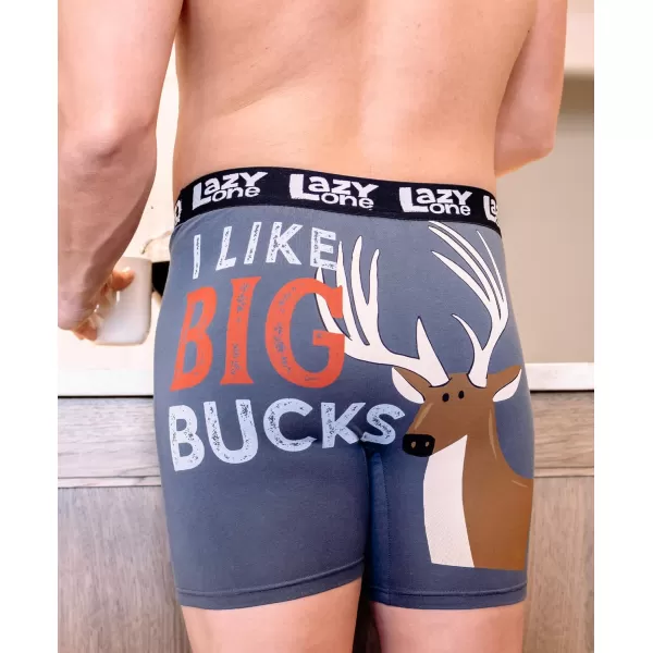 Lazy One Funny Boxer Briefs for Men Underwear for Men Gag Gifts For MenBig Bucks