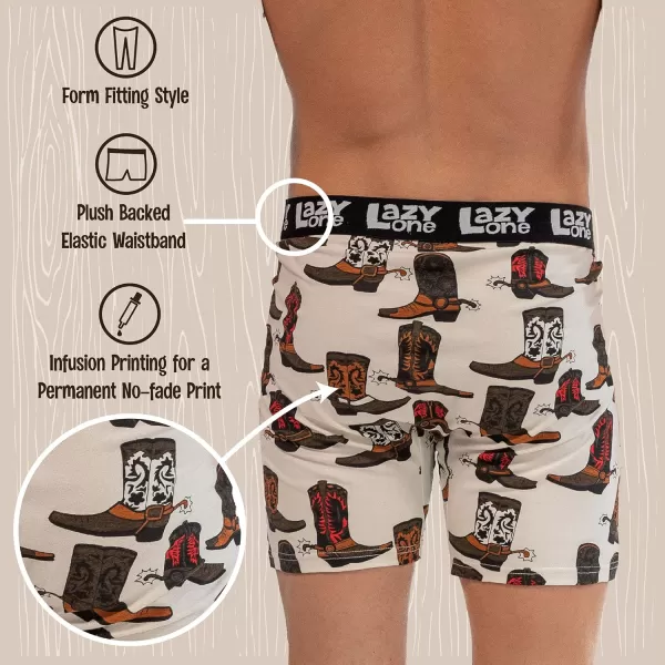 Lazy One Funny Boxer Briefs for Men Underwear for Men Gag Gifts For MenBoot