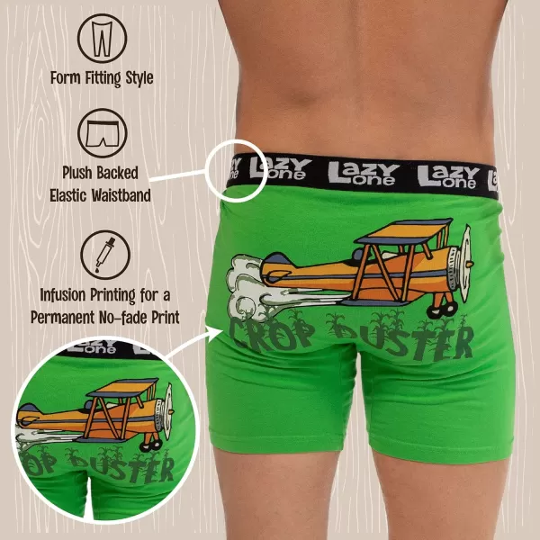 Lazy One Funny Boxer Briefs for Men Underwear for Men Gag Gifts For MenCrop Duster