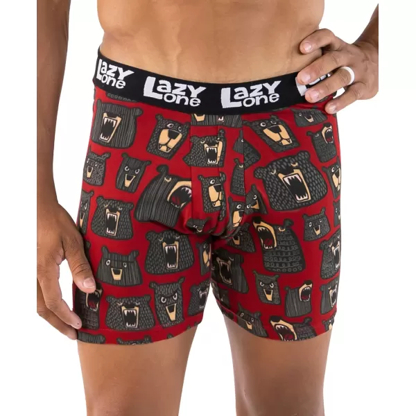 Lazy One Funny Boxer Briefs for Men Underwear for Men Gag Gifts For MenDont Wake the Bear