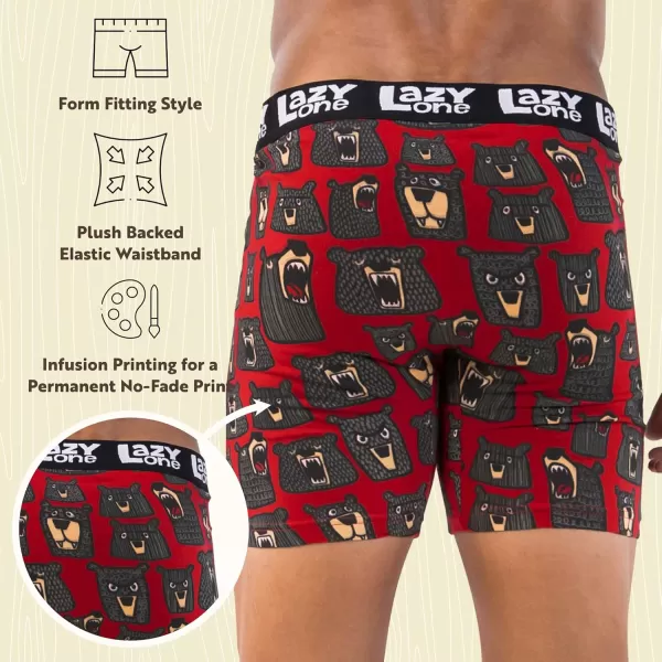 Lazy One Funny Boxer Briefs for Men Underwear for Men Gag Gifts For MenDont Wake the Bear
