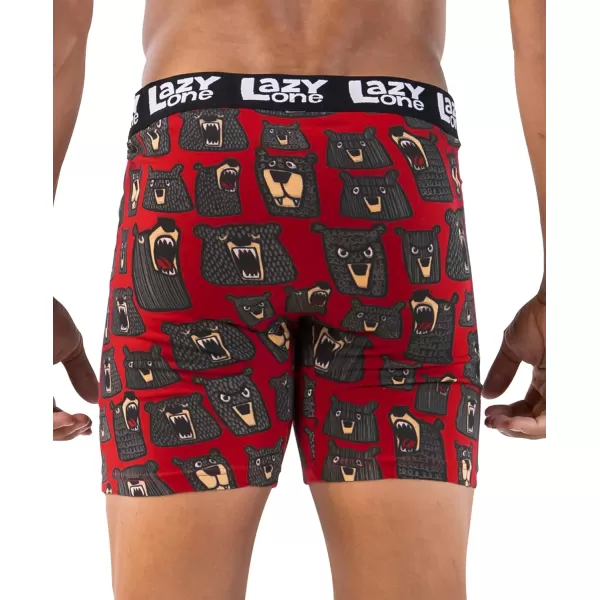 Lazy One Funny Boxer Briefs for Men Underwear for Men Gag Gifts For MenDont Wake the Bear