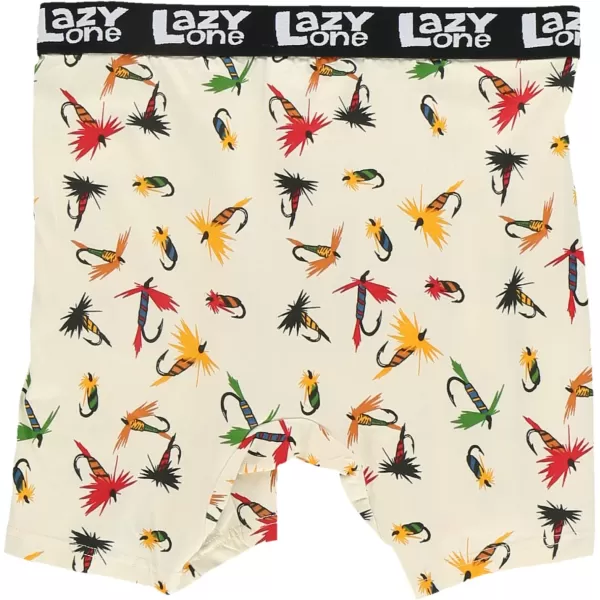 Lazy One Funny Boxer Briefs for Men Underwear for Men Gag Gifts For MenFly Fishing