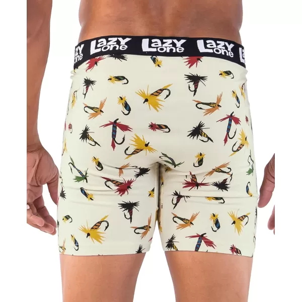 Lazy One Funny Boxer Briefs for Men Underwear for Men Gag Gifts For MenFly Fishing