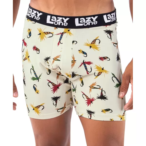 Lazy One Funny Boxer Briefs for Men Underwear for Men Gag Gifts For MenFly Fishing