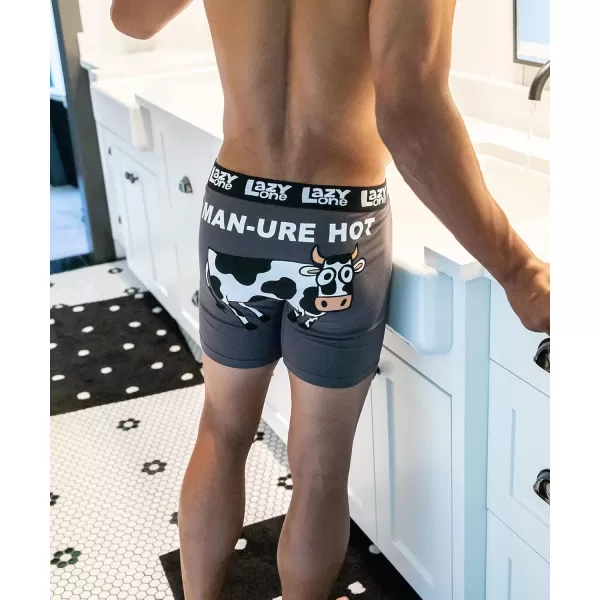 Lazy One Funny Boxer Briefs for Men Underwear for Men Gag Gifts For MenManure Hot