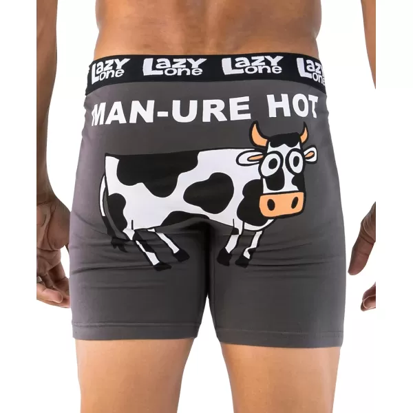 Lazy One Funny Boxer Briefs for Men Underwear for Men Gag Gifts For MenManure Hot