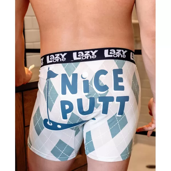 Lazy One Funny Boxer Briefs for Men Underwear for Men Gag Gifts For MenNice Putt
