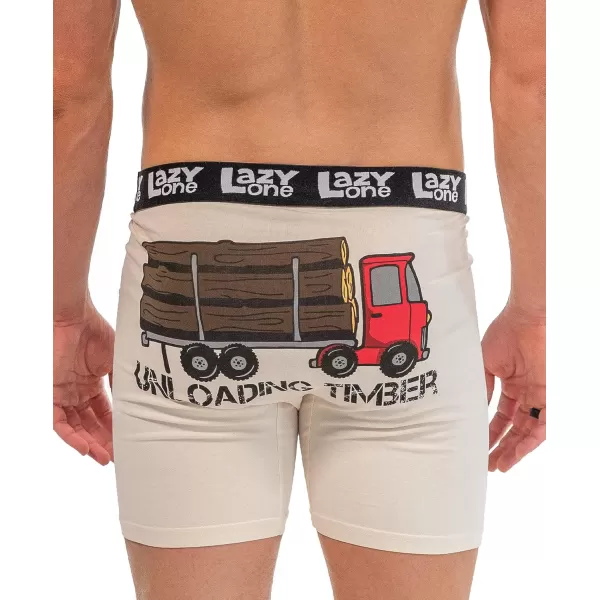 Lazy One Funny Boxer Briefs for Men Underwear for Men Gag Gifts For MenUnloading Timber