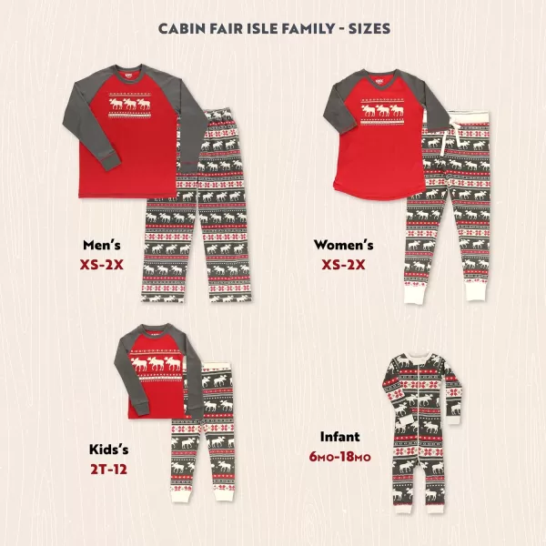 Lazy One Matching Christmas Pajamas for Family Cute Matching Christmas PJs for Family Adults Teens Kids Babies ampamp Dog PJsCabin Fair Isle Pajama Sets